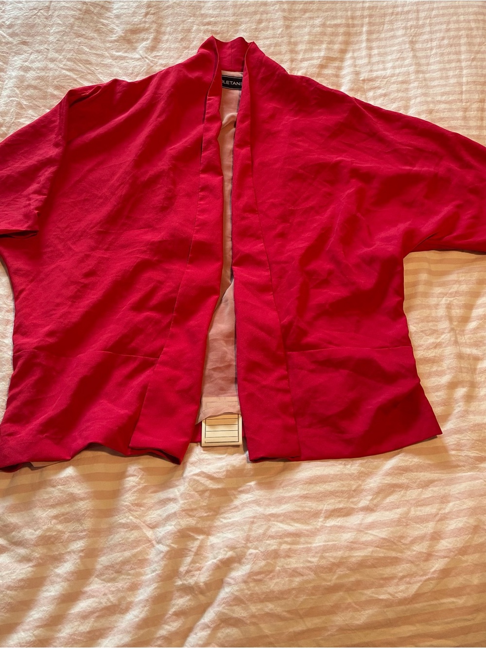 Red Women’s Open-Front Blazer